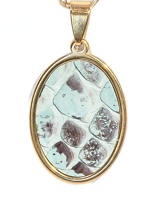 Exuma Python Oval Signature Pendant