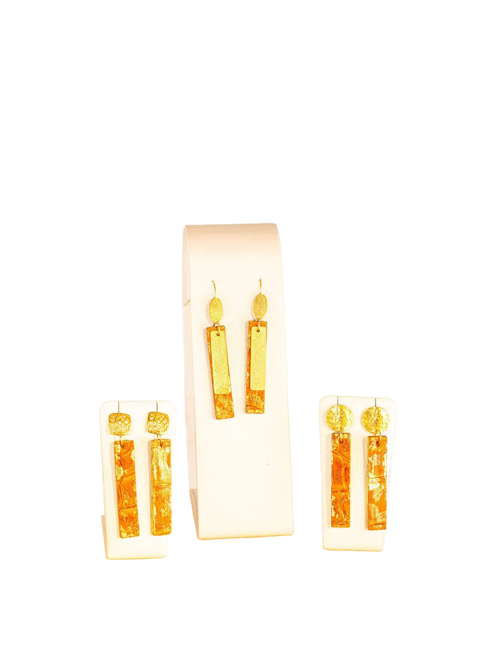 Tangerine Alligator Earrings
