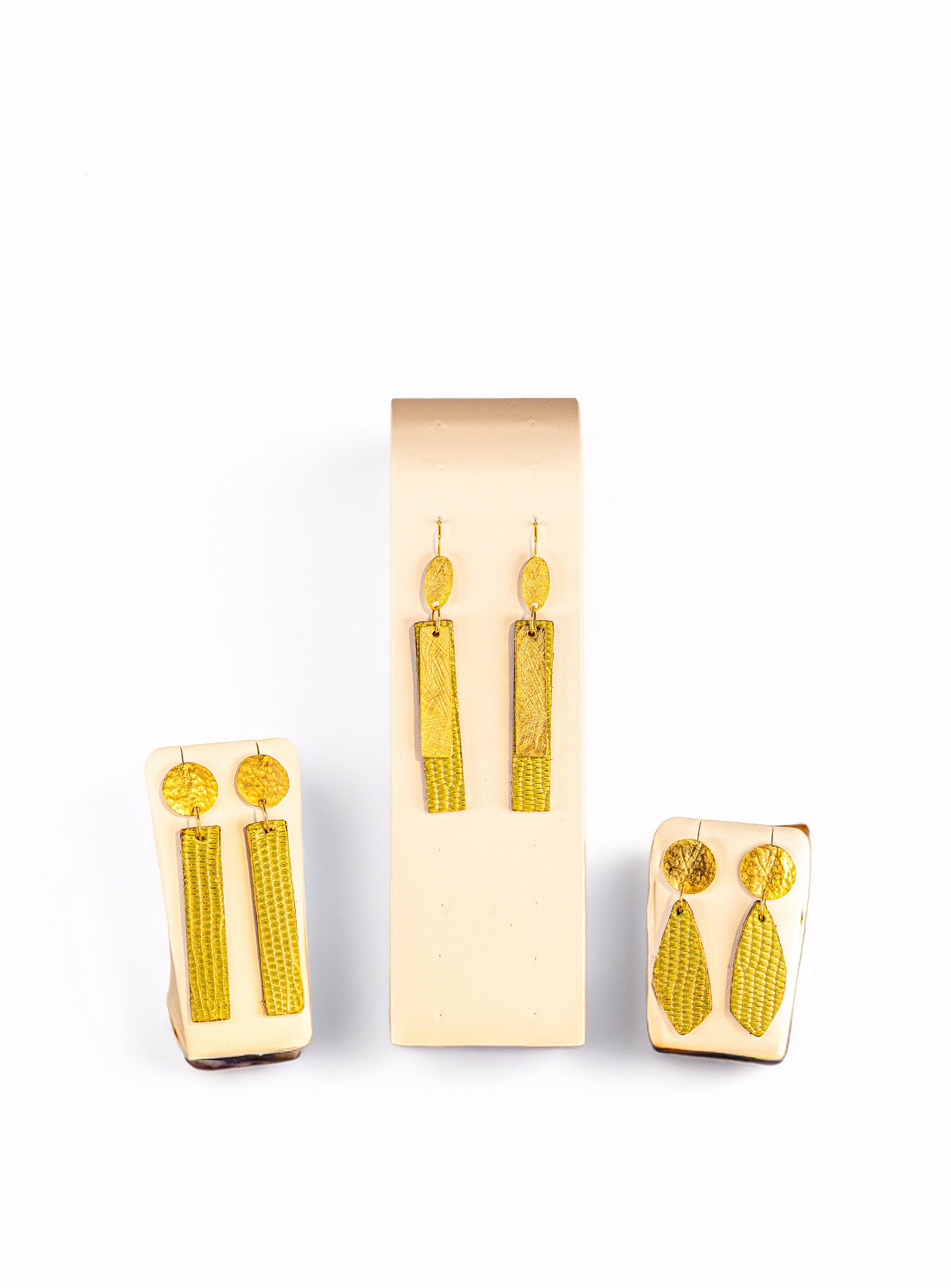 Keylime Lizard Leather Earrings