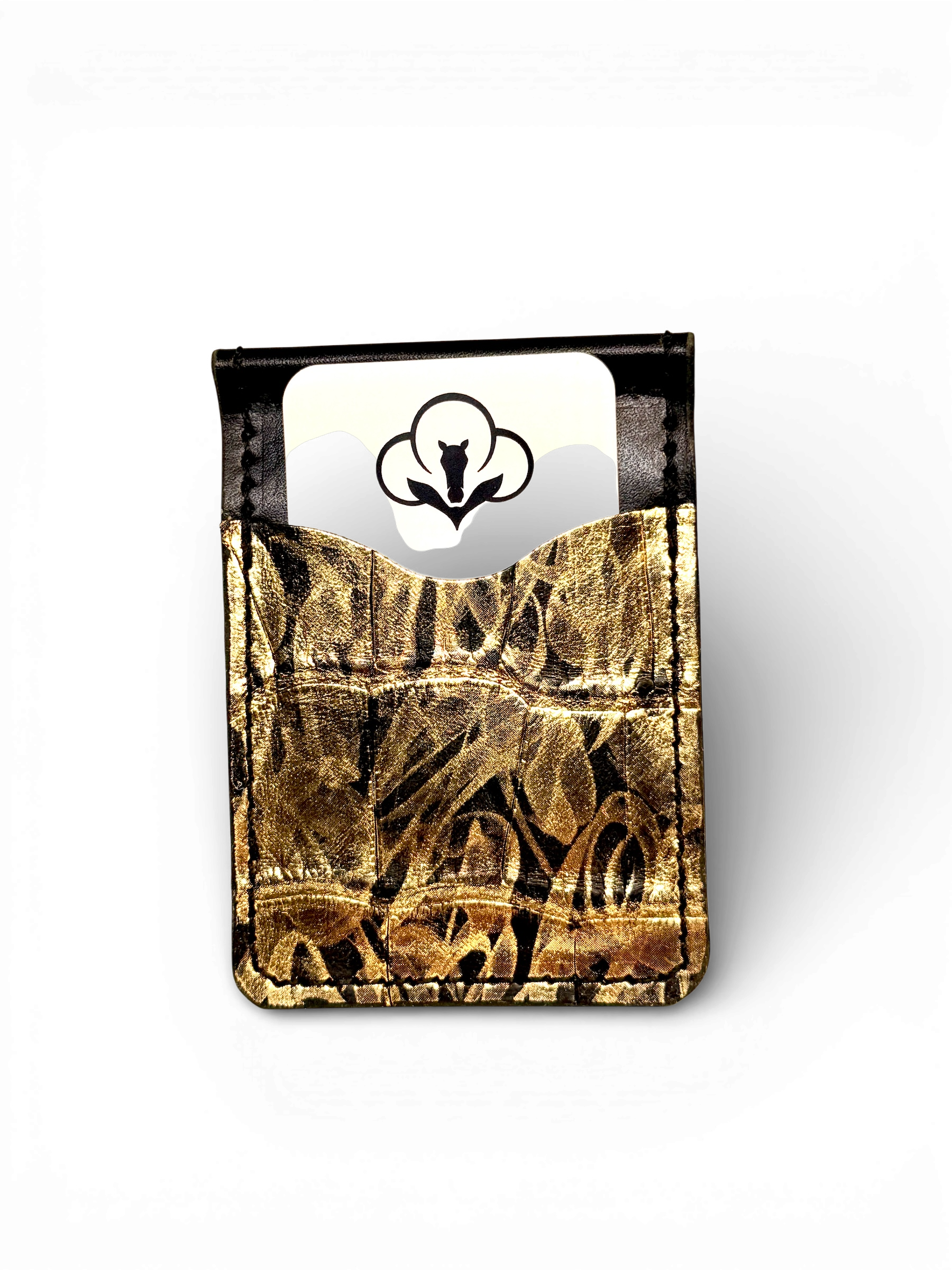 Black Gold Alligator Wallet