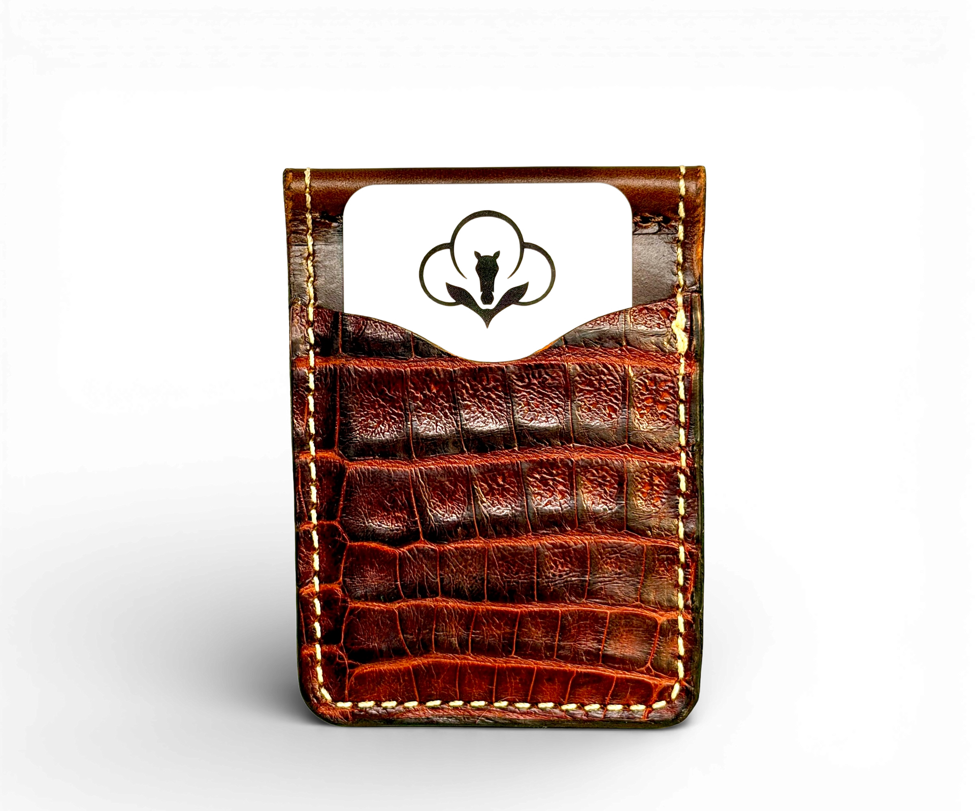Oxblood Reserve Caiman Crocodile Wallet