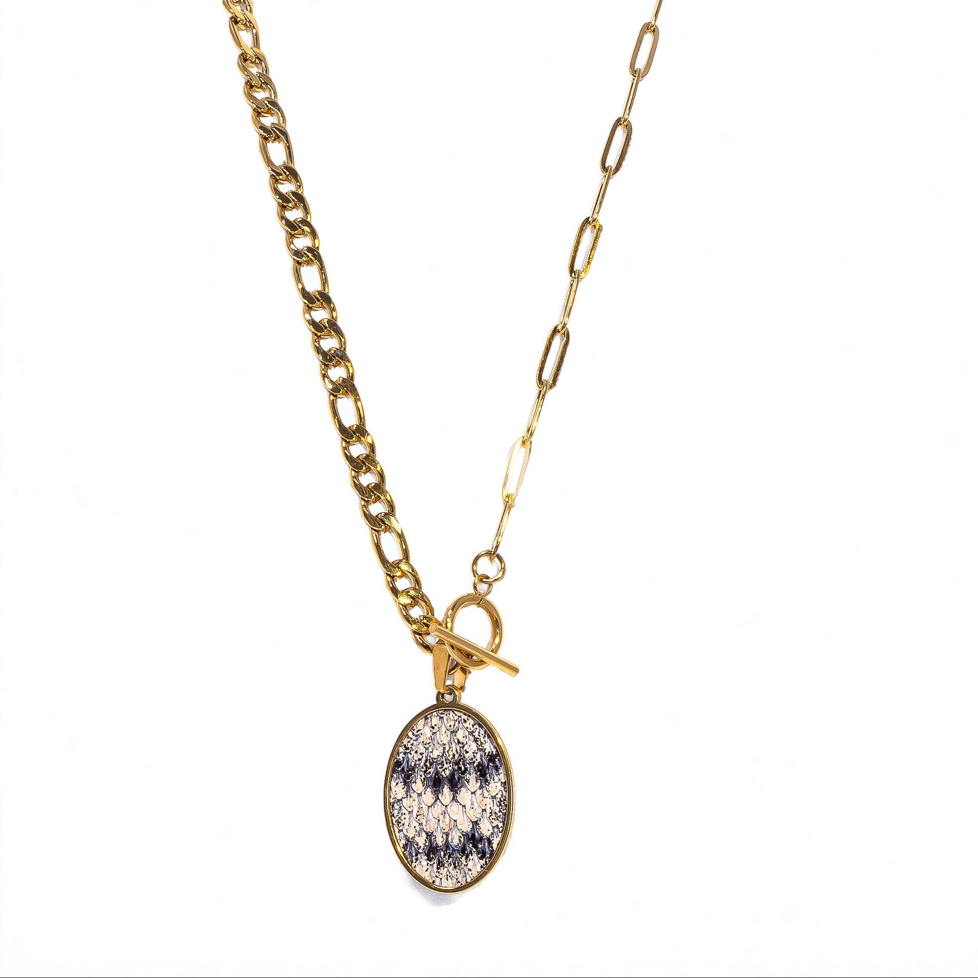 DiamondBack Oval Statement Necklace