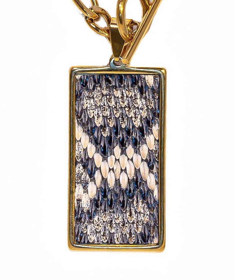DiamondBack Rectangle Statement Pendant