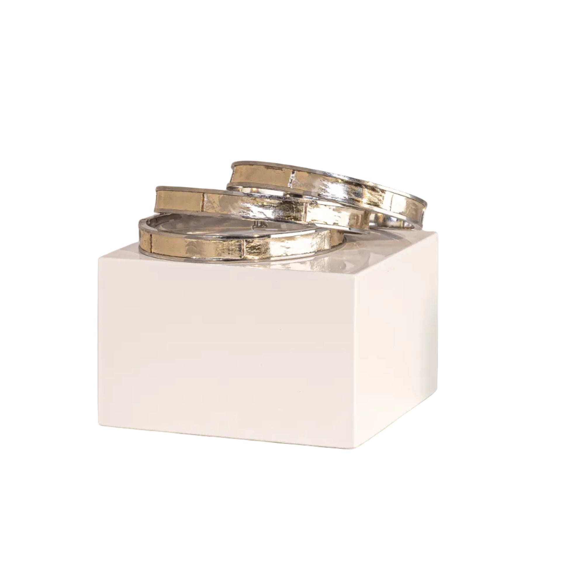 Metallic Eel Bangle Set