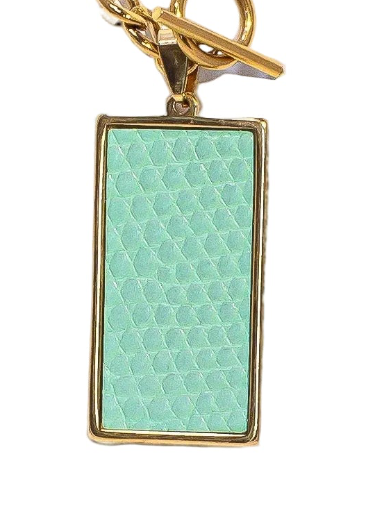 Exuma Lizard Rectangle Statement Pendant