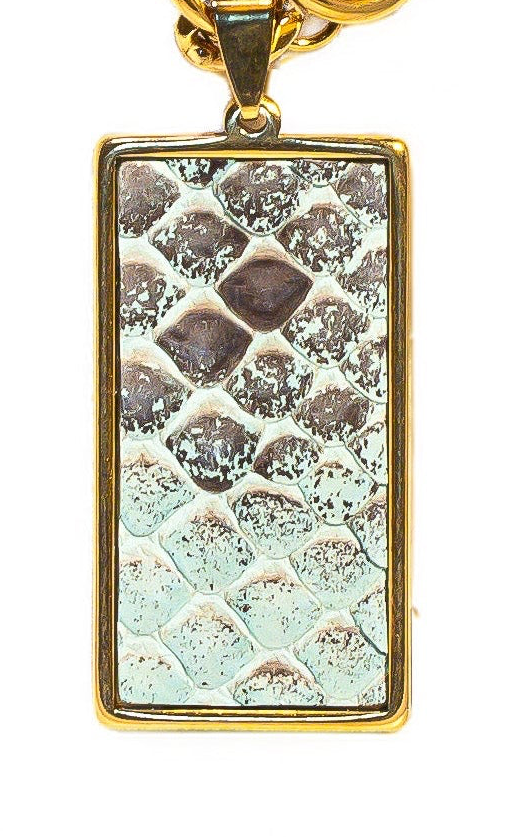 Exuma Python Rectangle Statement Pendant