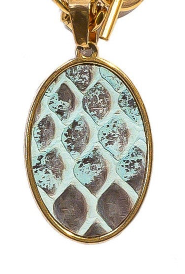 Exuma Python Oval Statement Pendant