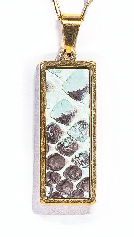 Exuma Python Rectangle Signature Pendant