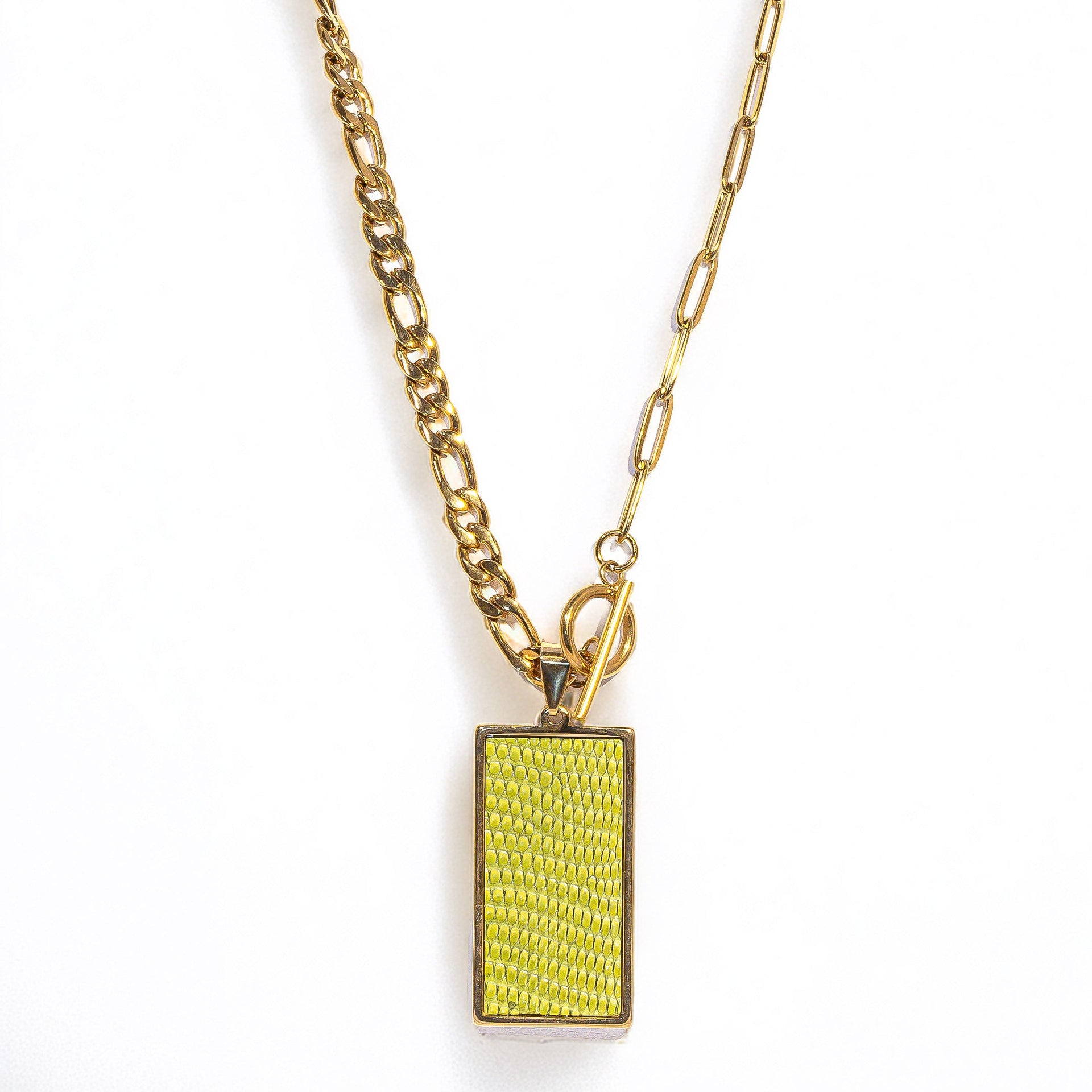 Keylime Rectangle Statement Necklace