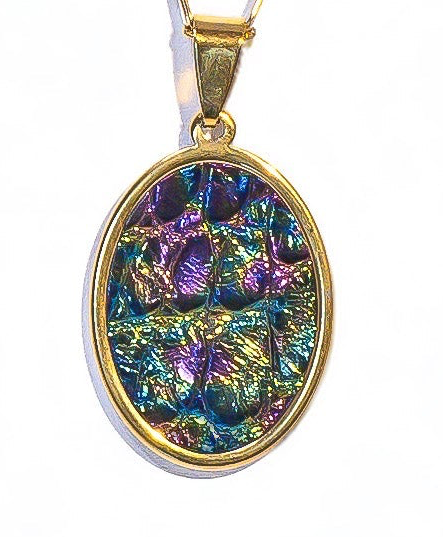 Mirage Alligator Oval Signature Pendant