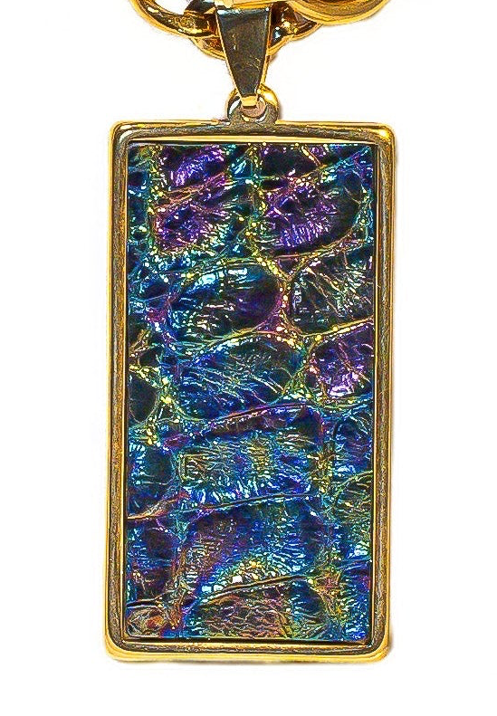 Mirage Alligator Rectangle Statement Pendant