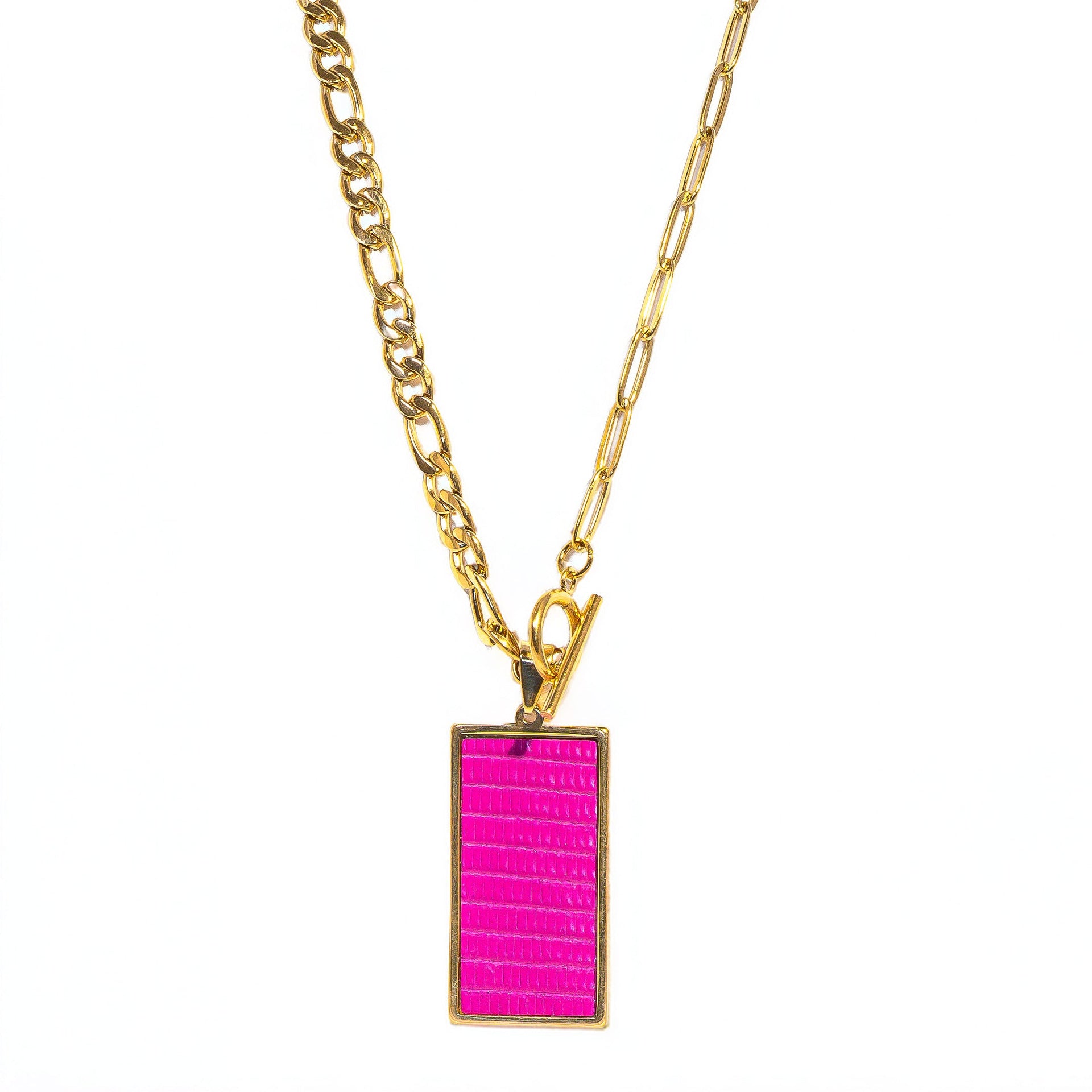 Orchid Rectangle Statement Necklace