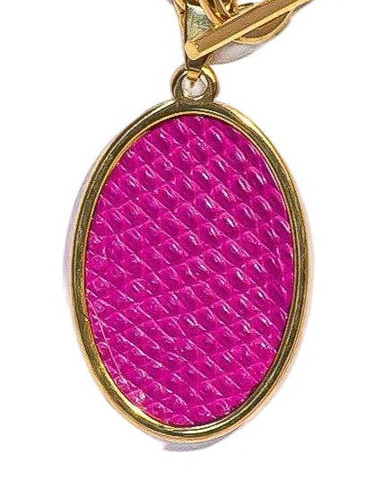 Orchid Lizard Oval Statement Pendant