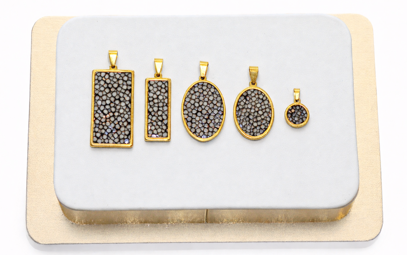 Mrs. Robinson Spectra Alligator Rectangle Statement Pendant