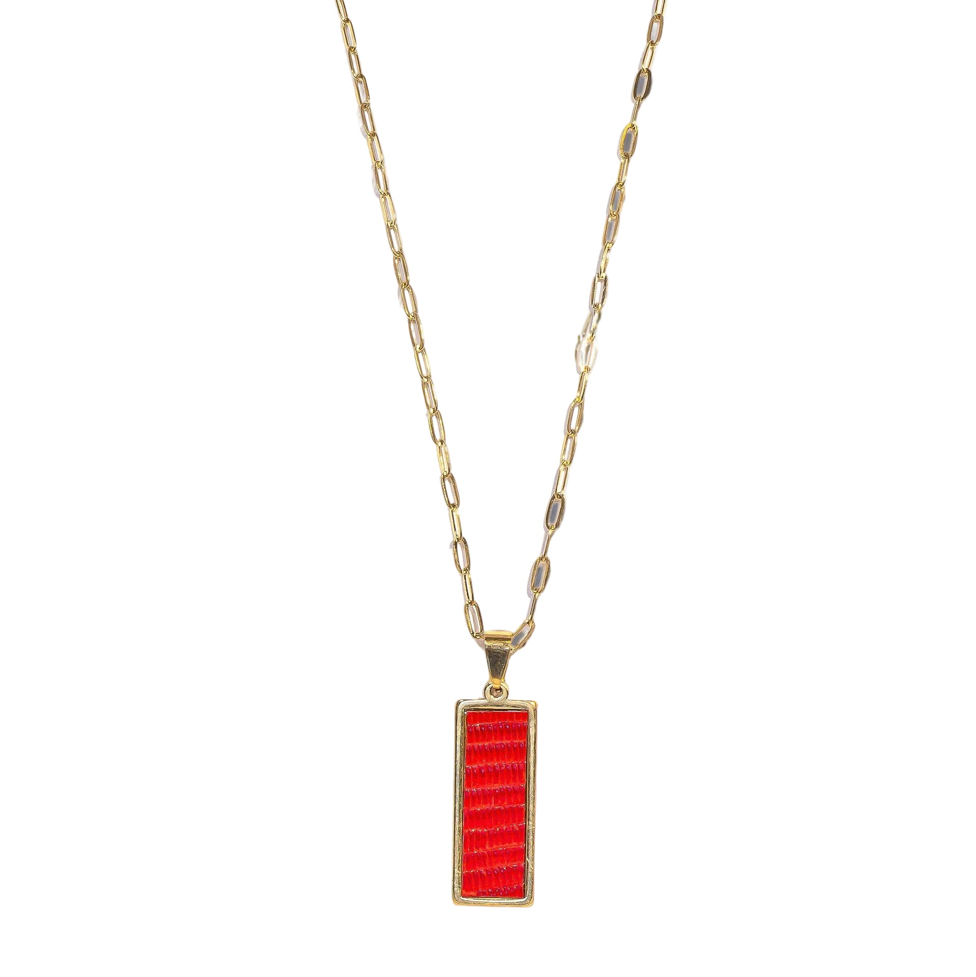 Rouge Rectangle Signature Necklace