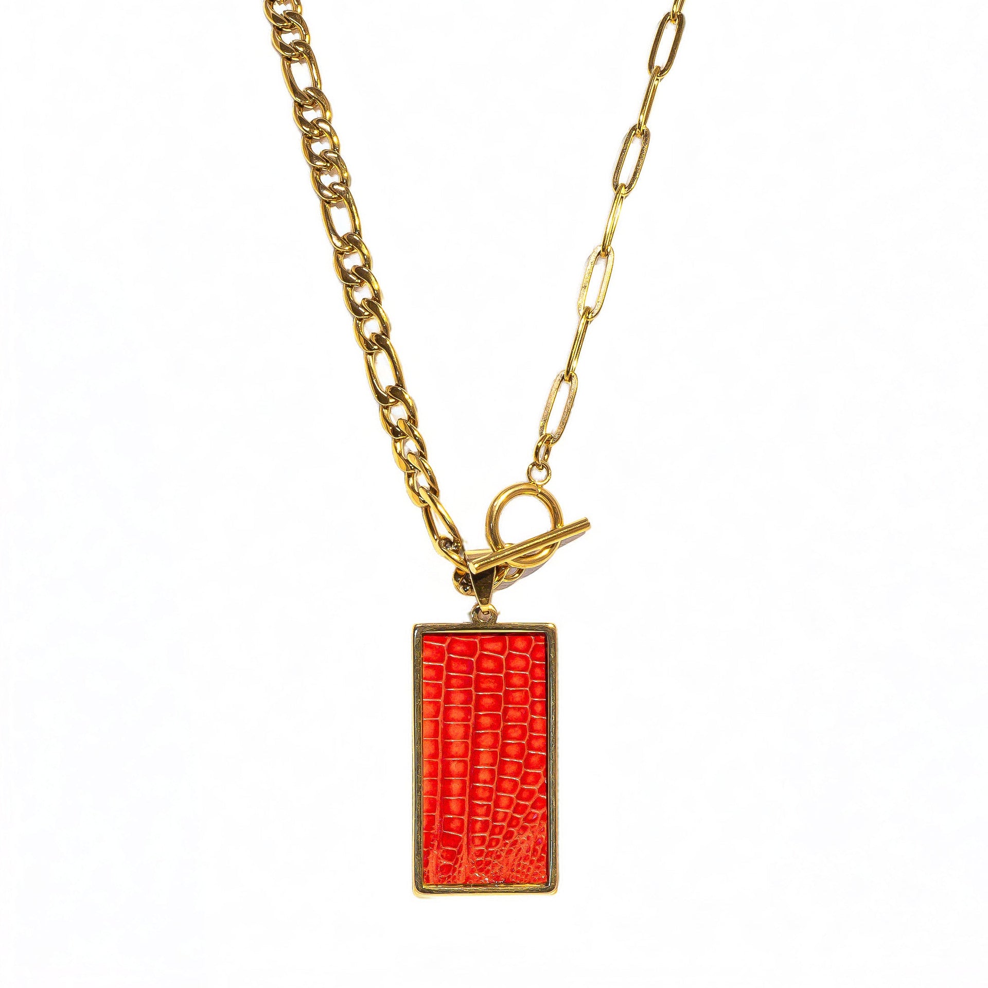 Rouge Rectangle Statement Necklace