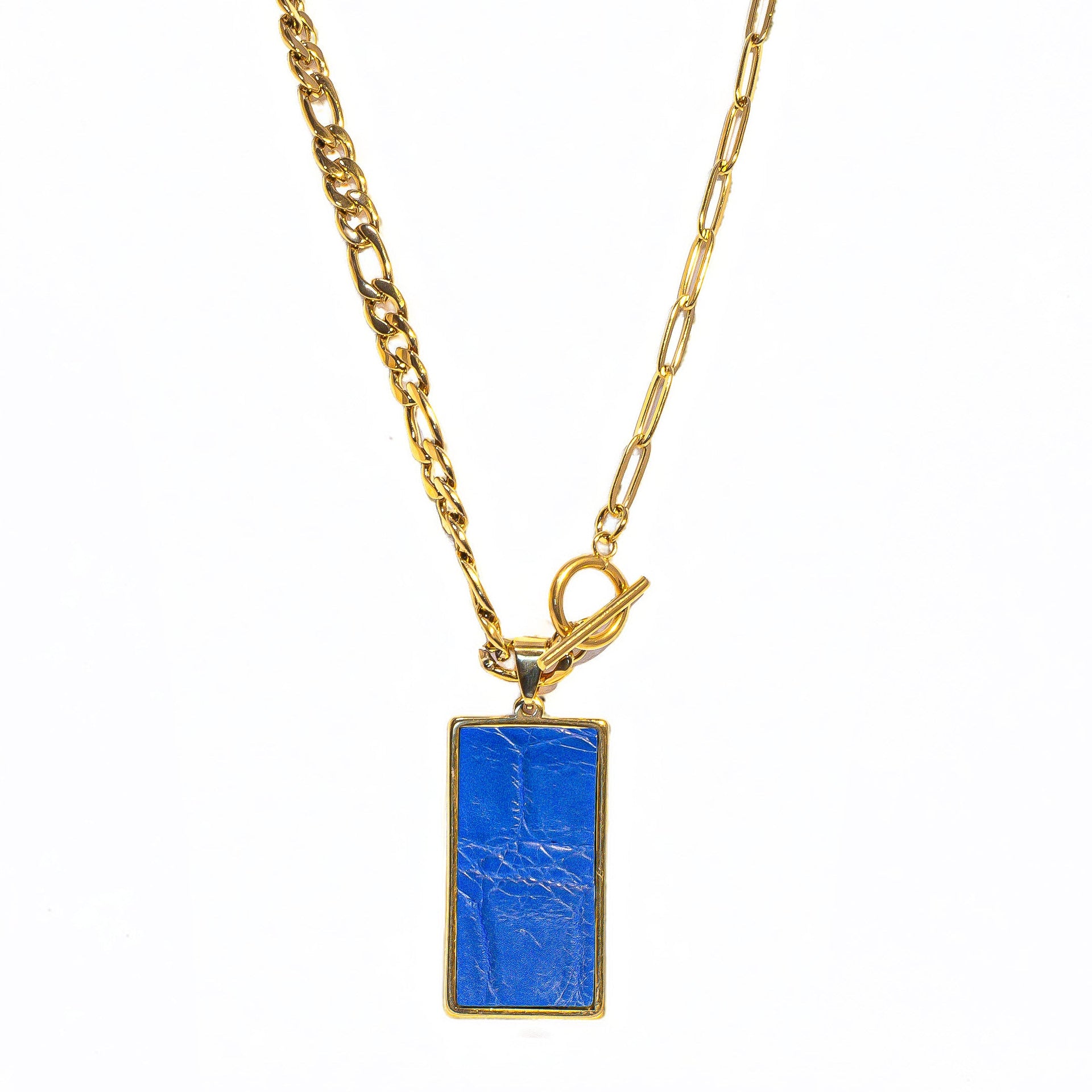 Sapphire Rectangle Statement Necklace