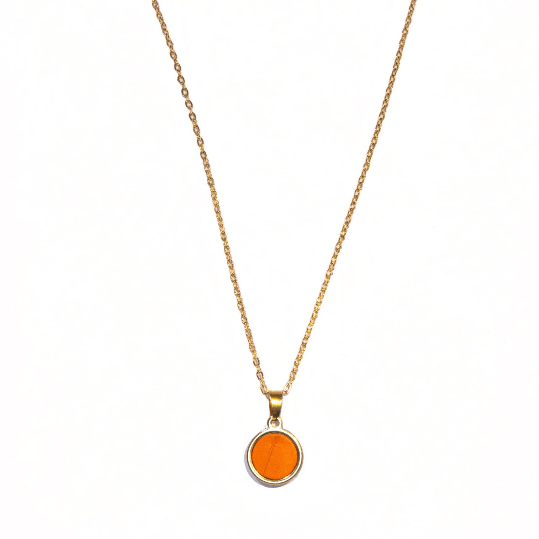 Tangerine  Minimalist Necklace