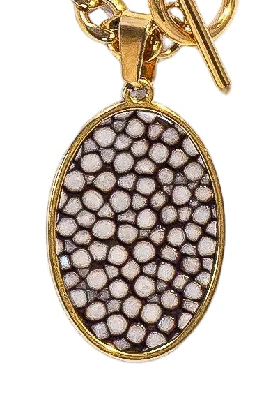 Truffle Stingray Oval Statement Pendant