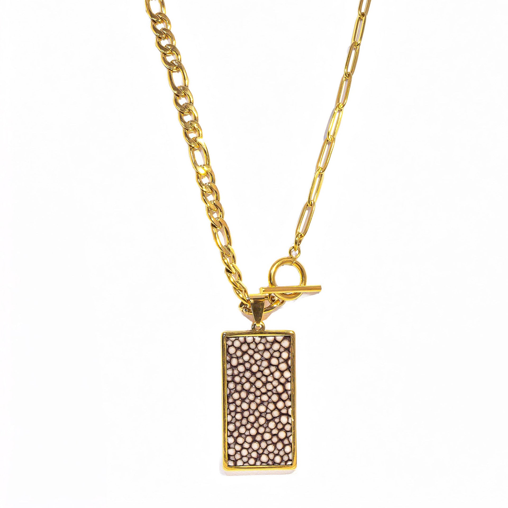Truffle Rectangle Statement Necklace