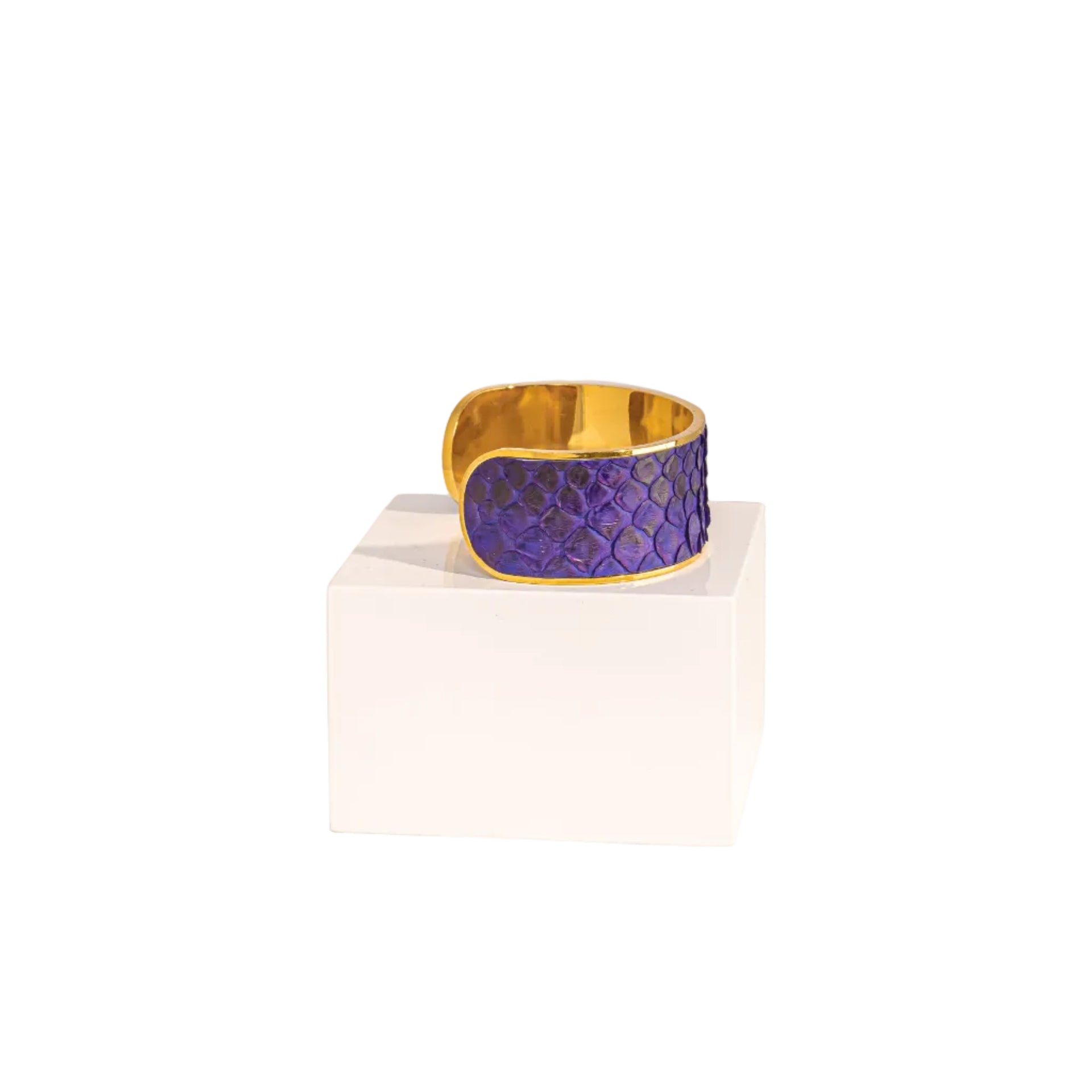 Velvet Plum Python Statement Cuff
